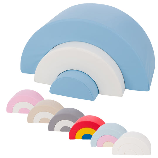 Mini rainbow set of 3 large foam blocks