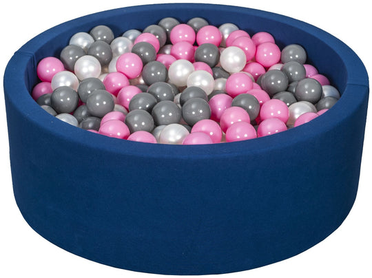 Soft Jersey ball pit with 450 balls, navy