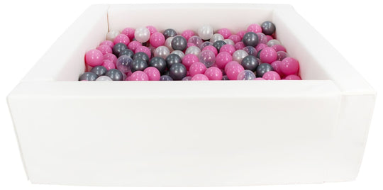 Square eco-leather ball pit with 300 balls, 5 elements