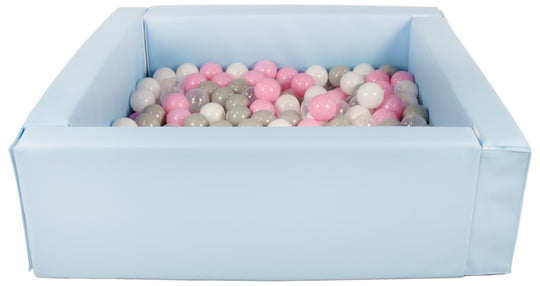 Square eco-leather ball pit with 200 balls, 5 elements