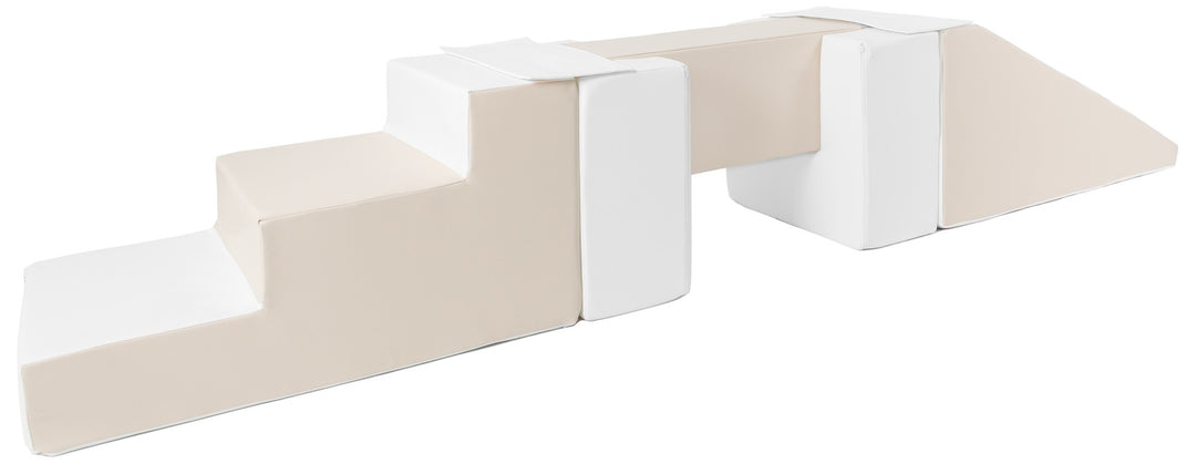 Footbridge + slide set of 5 large foam blocks