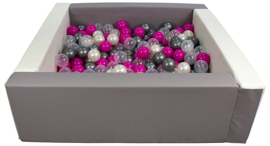 Square eco-leather ball pit with 300 balls, 5 elements