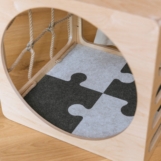 4-piece Felt Puzzle Playmat - Add-on for Climbing Toys