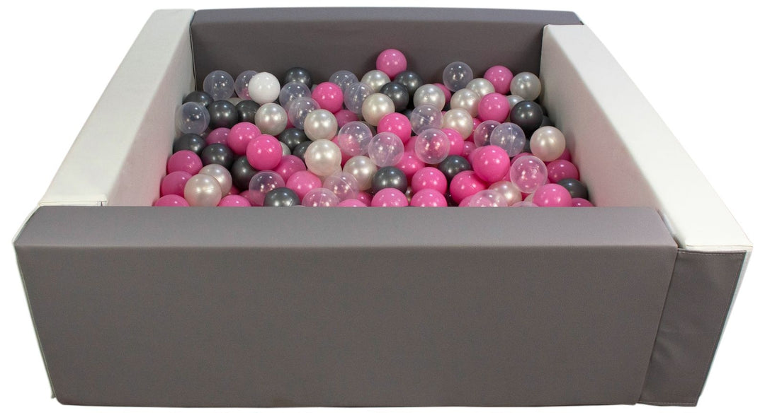 Square eco-leather ball pit with 300 balls, 5 elements