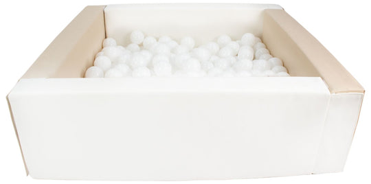Square eco-leather ball pit with 200 balls, 5 elements