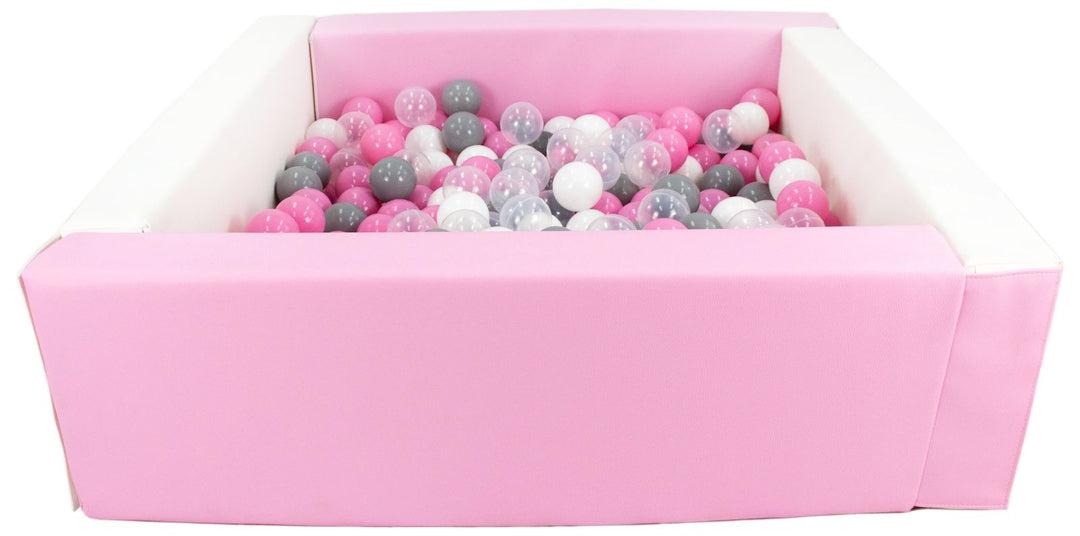 Square eco-leather ball pit with 200 balls, 5 elements
