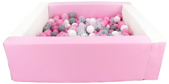Square eco-leather ball pit with 200 balls, 5 elements