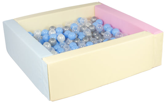 Square eco-leather ball pit with 300 balls, 5 elements