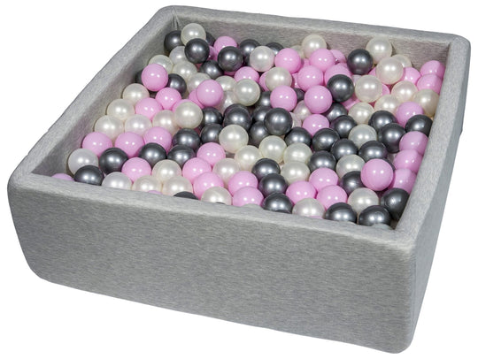 Soft Jersey ball pit with 450 balls, 90x90 cm