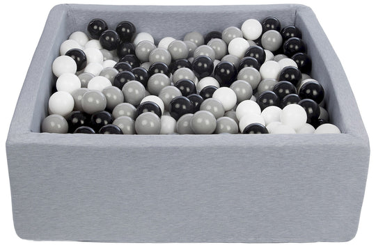 Soft Jersey ball pit with 450 balls, 90x90 cm