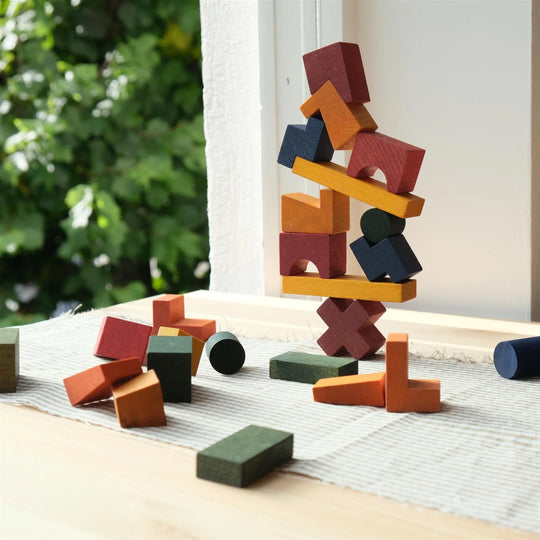 Wooden Tower Puzzle - Colorful