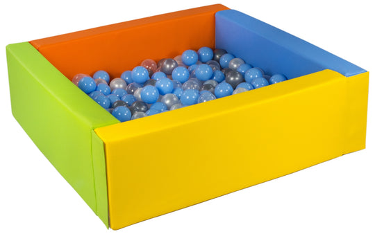 Square eco-leather ball pit with 200 balls, 5 elements