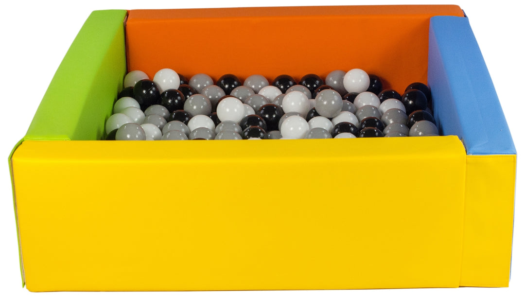 Square eco-leather ball pit with 200 balls, 5 elements