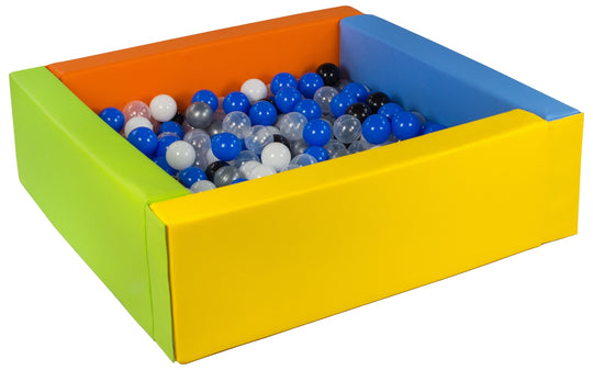 Square eco-leather ball pit with 300 balls, 5 elements