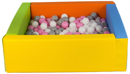 Square eco-leather ball pit with 300 balls, 5 elements