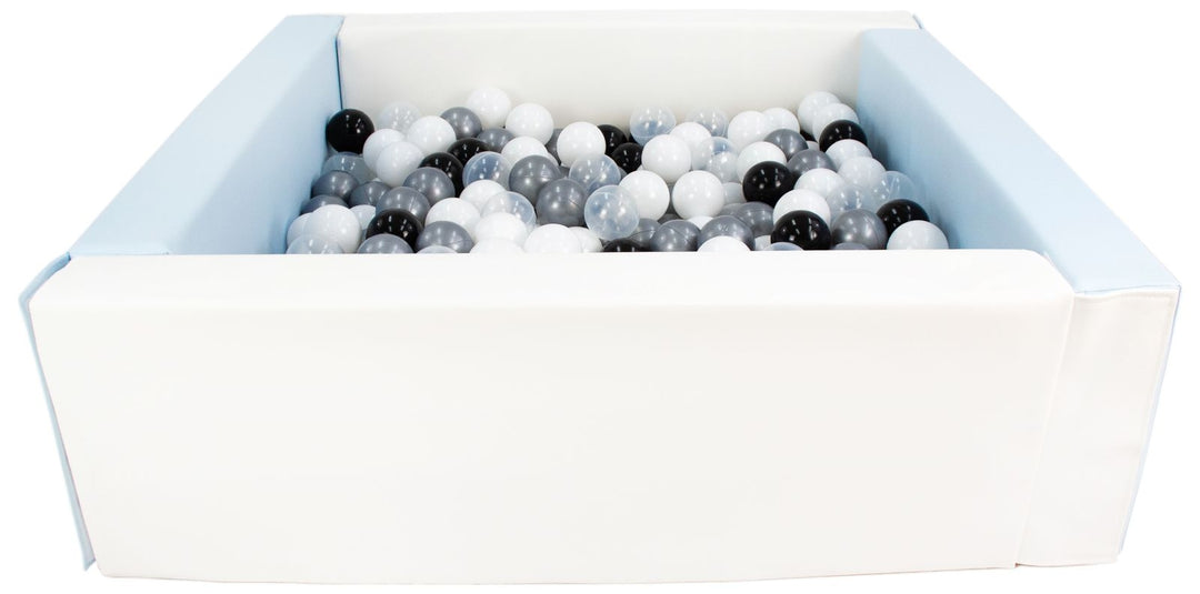 Square eco-leather ball pit with 200 balls, 5 elements