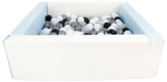 Square eco-leather ball pit with 200 balls, 5 elements