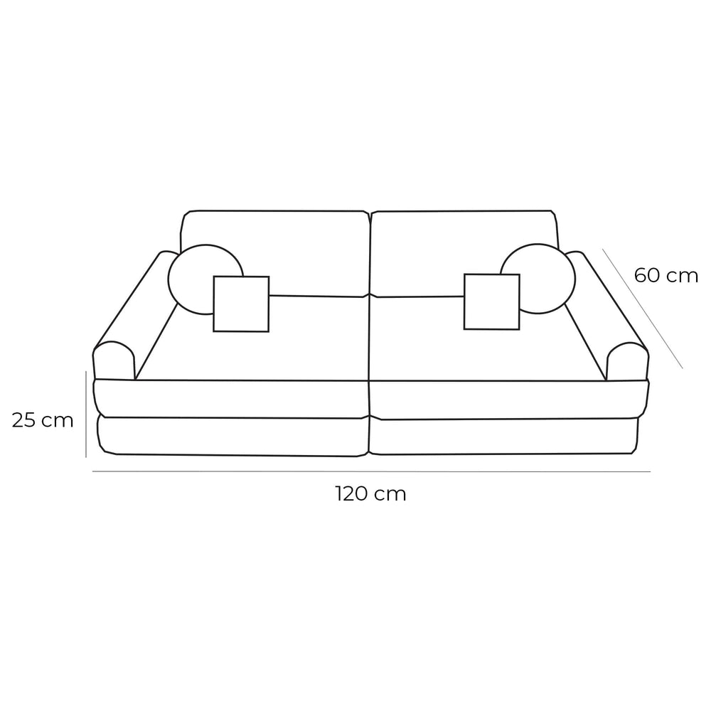 Indoor/Outdoor Outzy Pocket Sofa For Children - Fog Grey