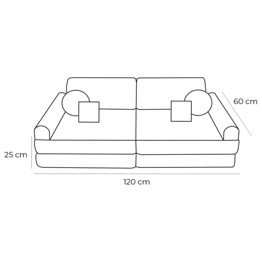 Indoor/Outdoor Outzy Pocket Sofa For Children - Fog Grey
