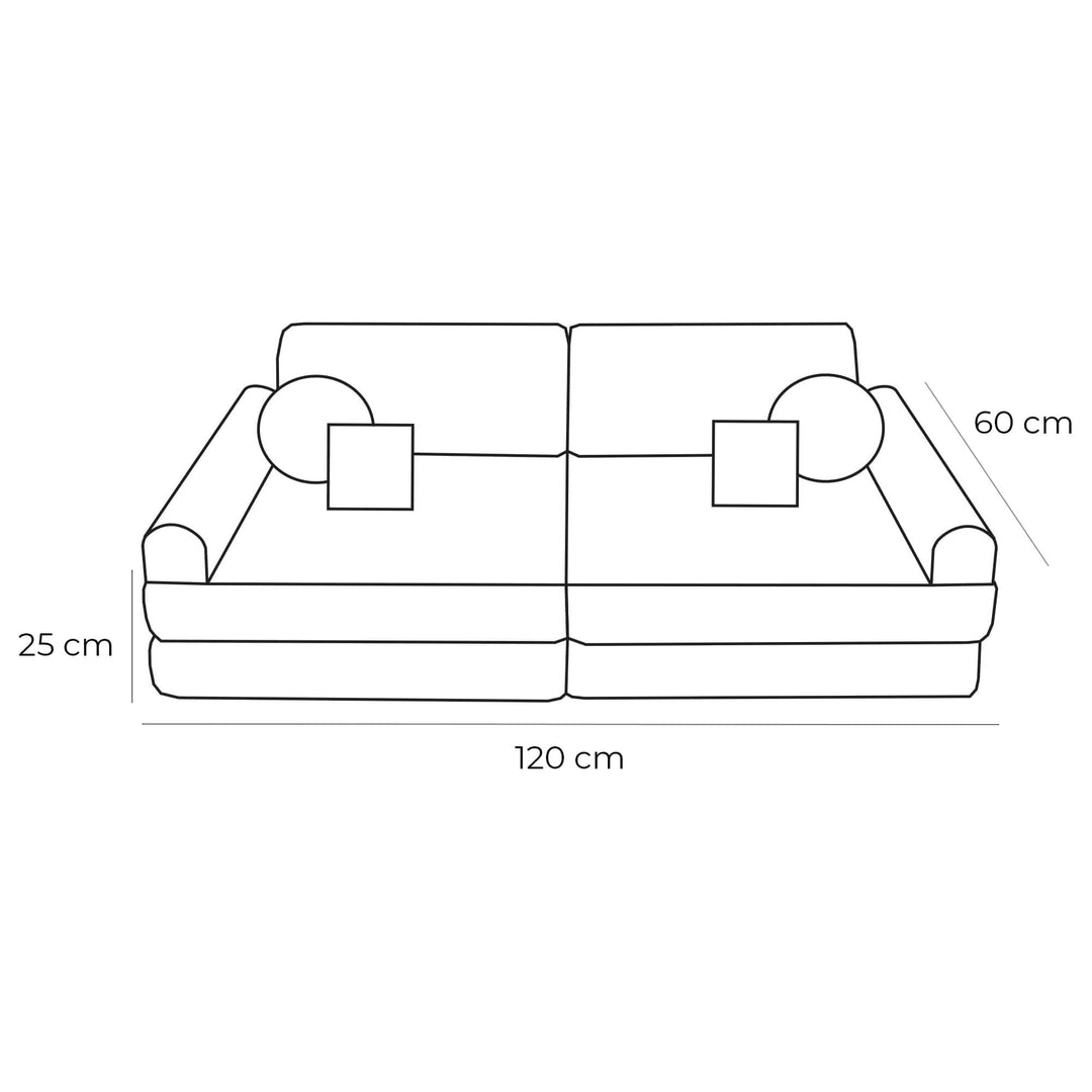 Indoor/Outdoor Outzy Pocket Sofa For Children - Cloudberry Sky Blue