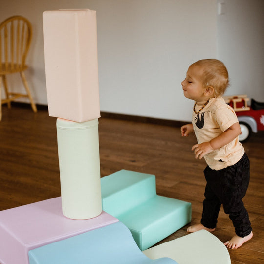 Soft Play 6 Foam Block Set - Light Pastel Explorer