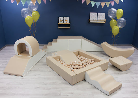 Party Soft Play Set – Beige &amp; White