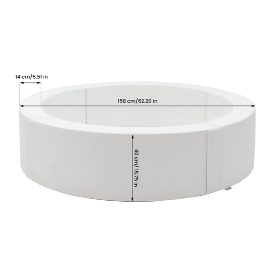 Round Soft Play Ball Pit – White