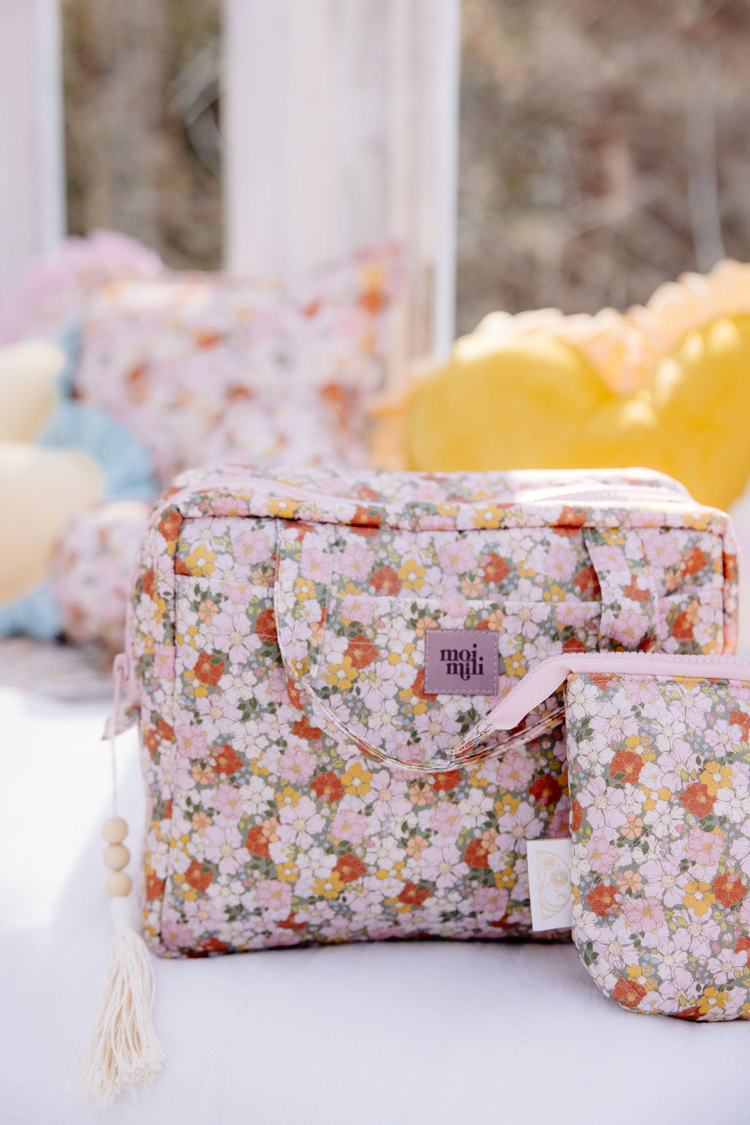 Large Make-Up Bag - Green Garden