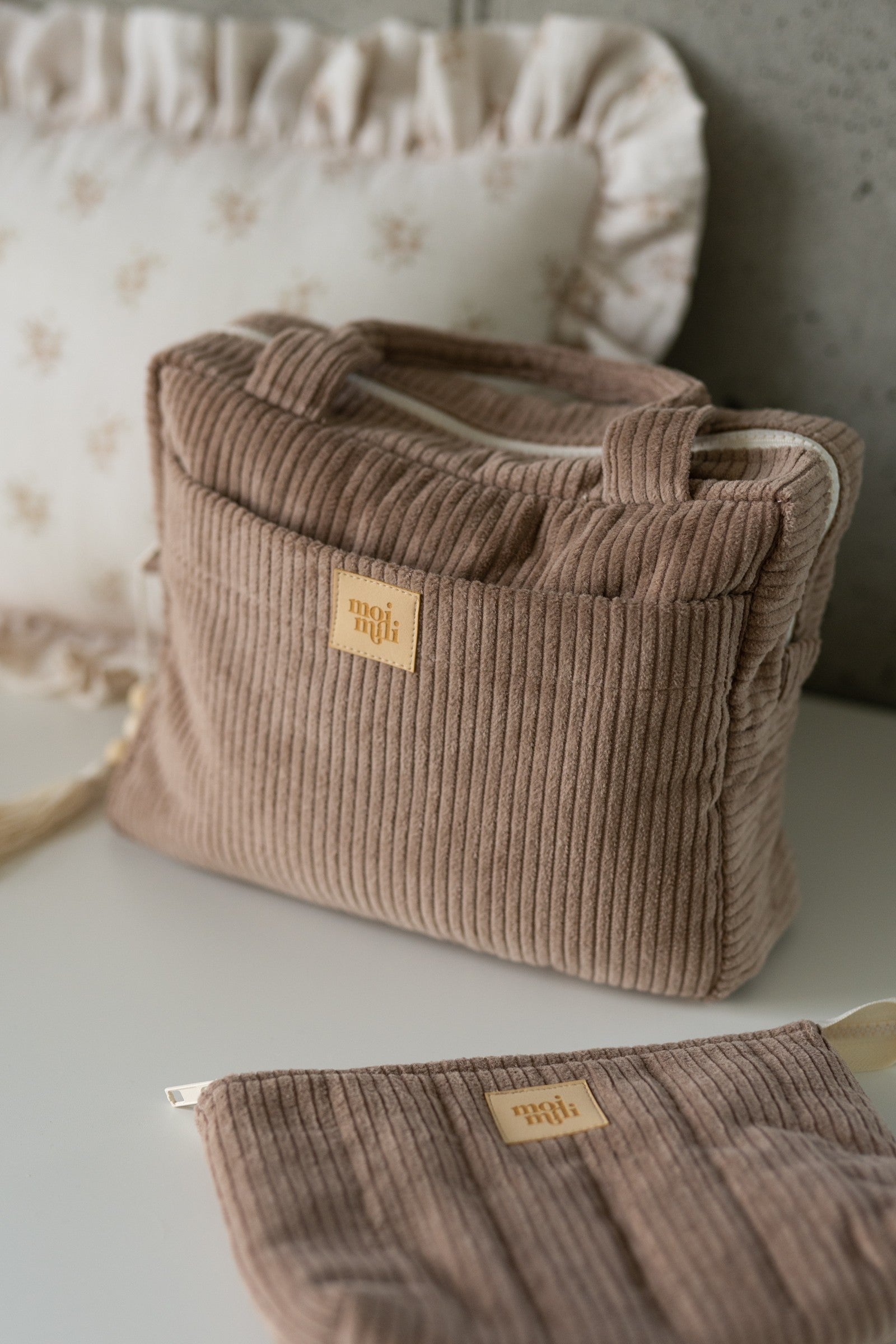 Large Make-Up Bag - Latte