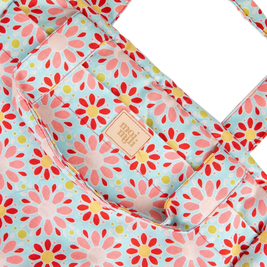 Make-Up Bag Set of 2 - Red Flowers