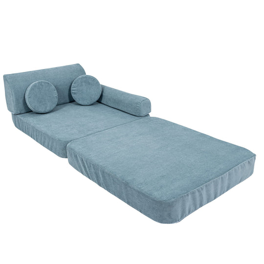 Large Modular Sofa for Kids - Slimcord Corduroy Turquise