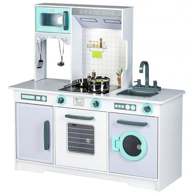 Large Wooden Play Kitchen with Accessories