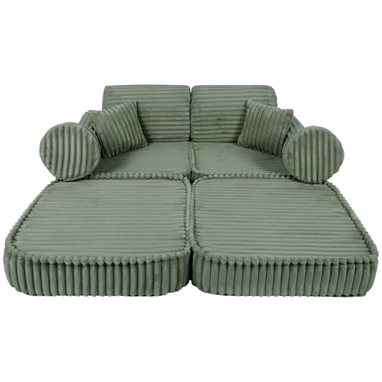 Medium Modular Sofa for Kids - Churros Sage Green