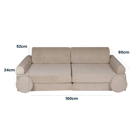 MeowBaby® Large Slimcord Premium Sofa - Lavender