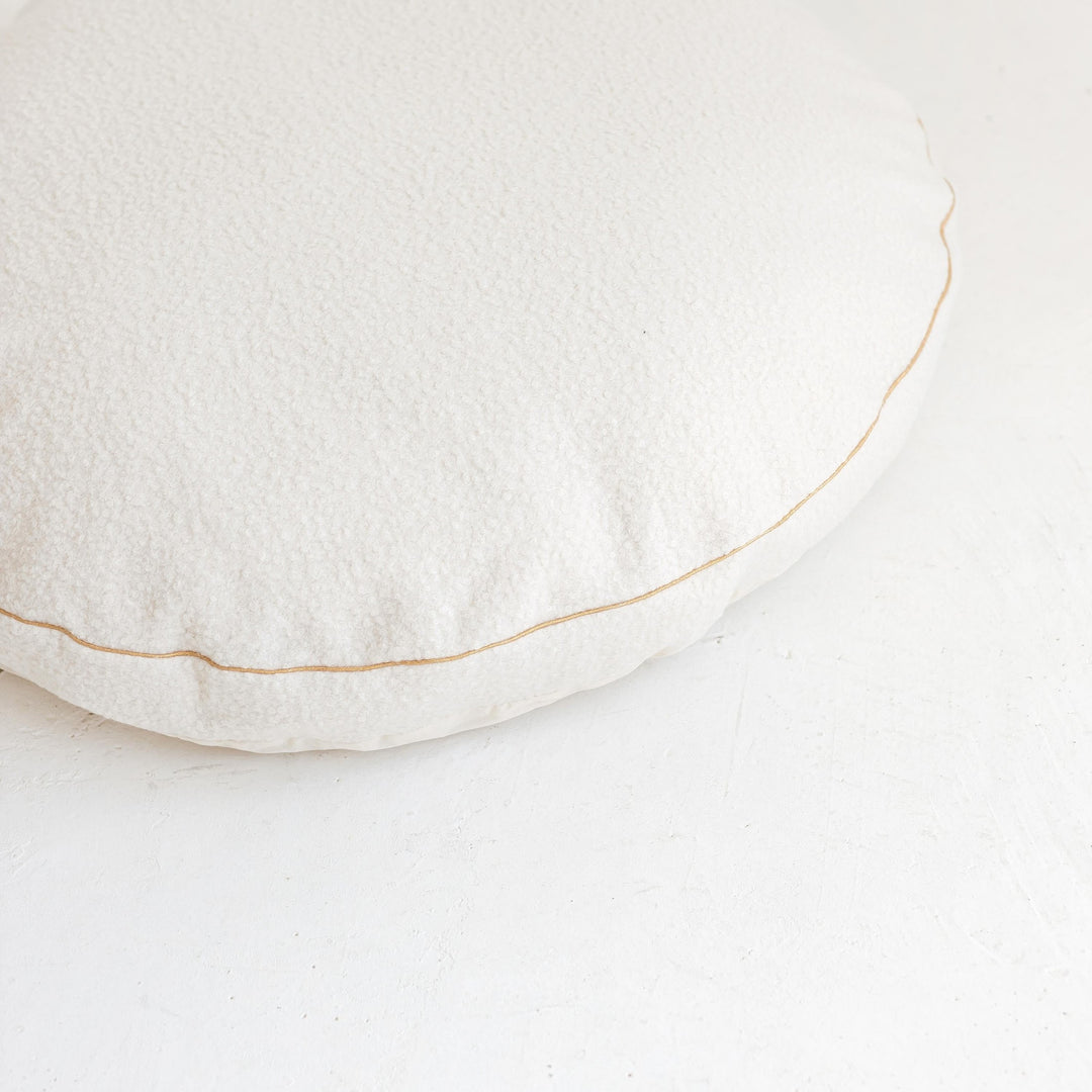 Bouclé Kids Floor Cushion – Ecru, 100 cm