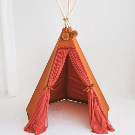 Fairy Kids Play Tent with Tulle – Ecru
