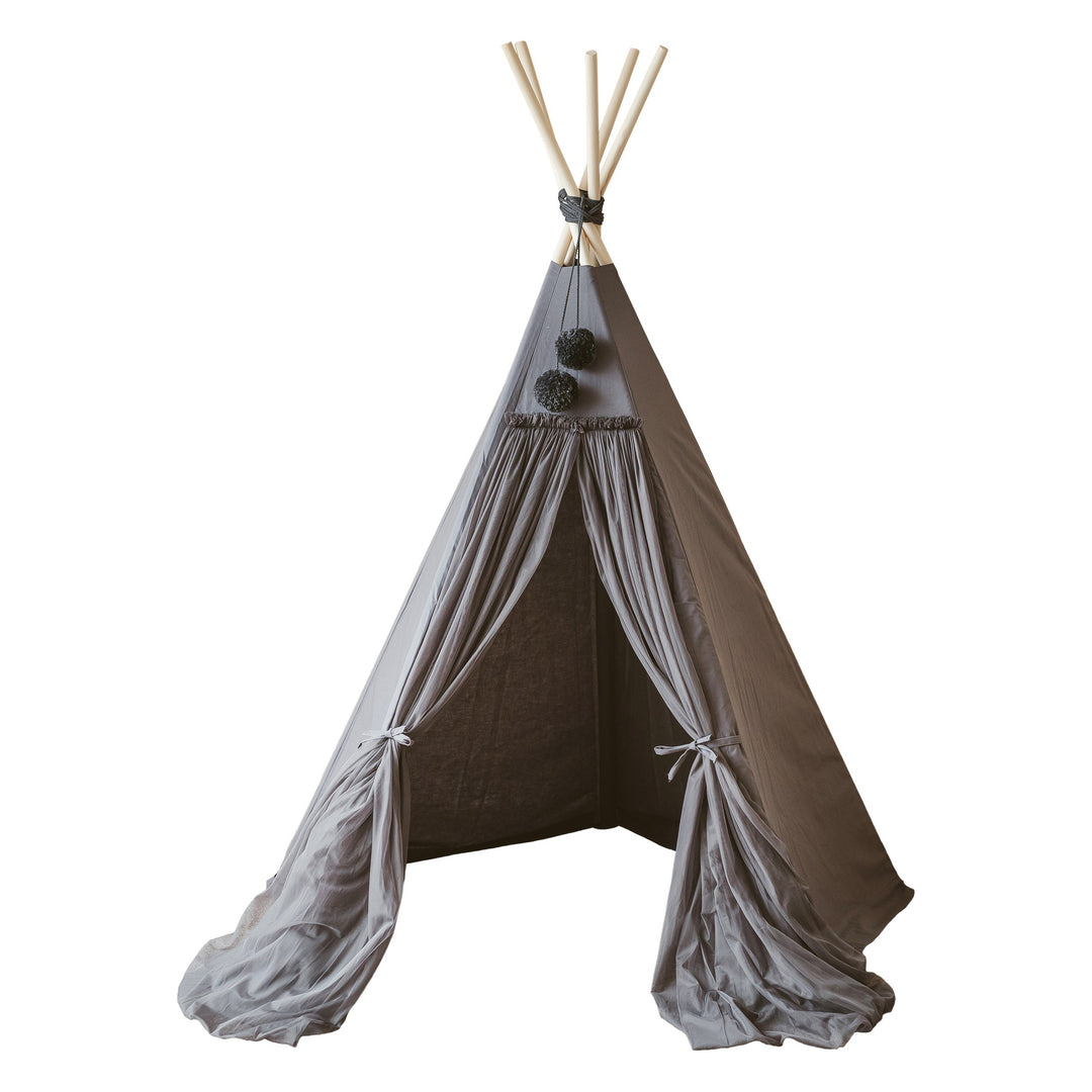 Fairy Kids Play Tent with Tulle – Grey