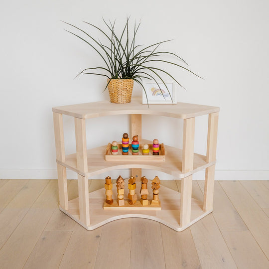 Modular Montessori Shelf Corner - 3 Shelves
