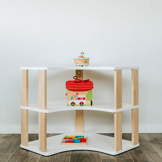 Modular Montessori Shelf Corner - 3 Shelves