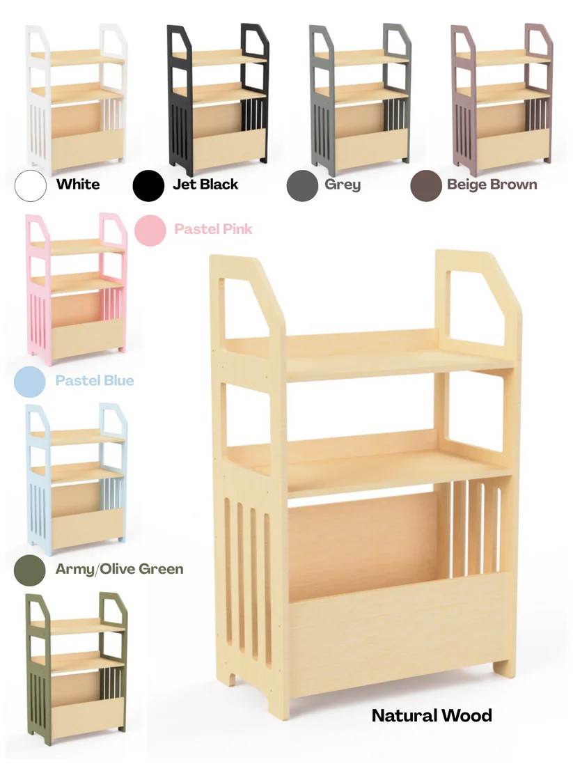 Montessori Wooden Shelf – Kids Storage Organizer