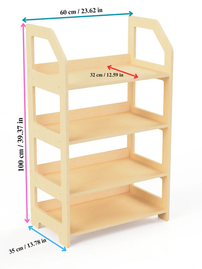 Montessori Wooden Shelf - Toy Organizer for Nursery