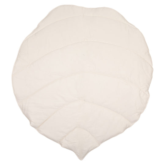 Organic Cotton and Linen Leaf Playmat - Sand
