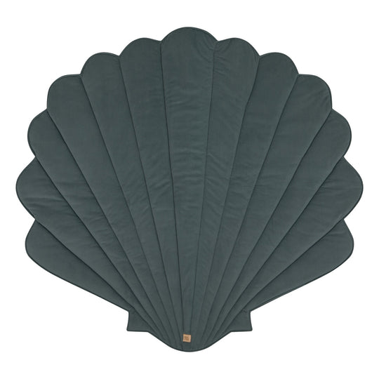 Organic Cotton and Velvet Shell Playmat - Blue