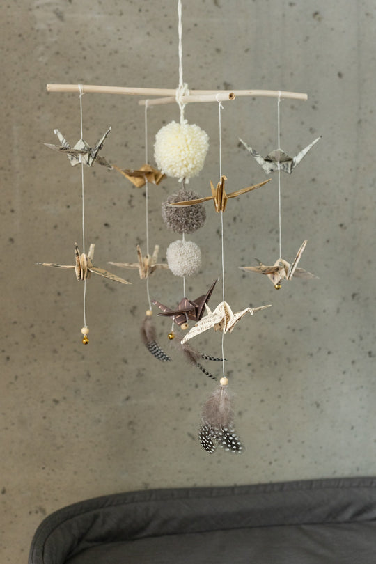 Origami Nursery Mobile - Gold Dust