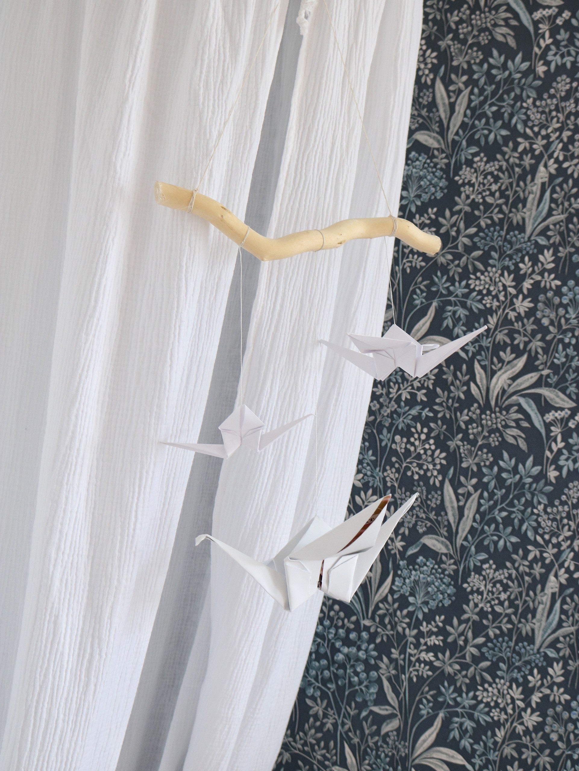 Origami Nursery Mobile - White
