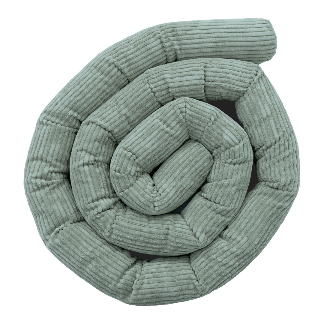 Protective Roll Bumper for Baby Crib – Olive Green