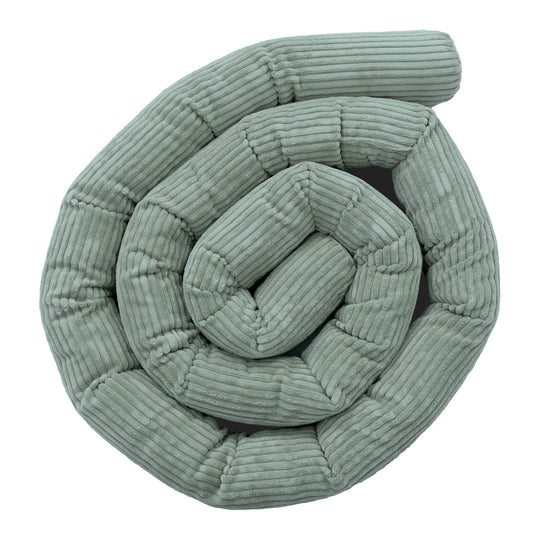 Protective Roll Bumper for Baby Crib – Olive Green