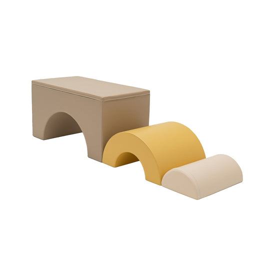 Rainbow Bridge Soft Play Set - Beige &amp; Honey