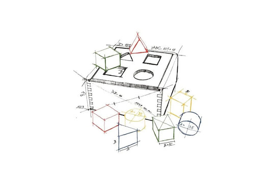 Wooden Shape Sorting Box - Colorful