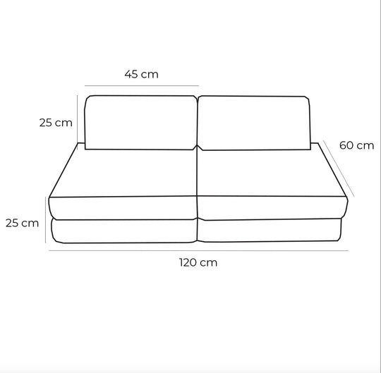 Small Modular Sofa for Kids - Churros Blue